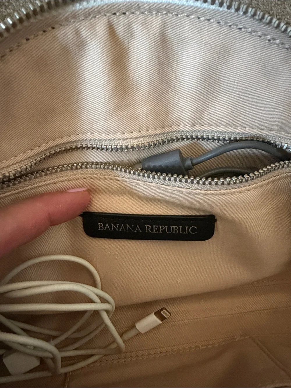 Banana Republic Black & White Leopard Half Moon Pouch